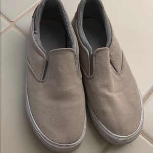 Beige Slip-On Canvas Sneakers